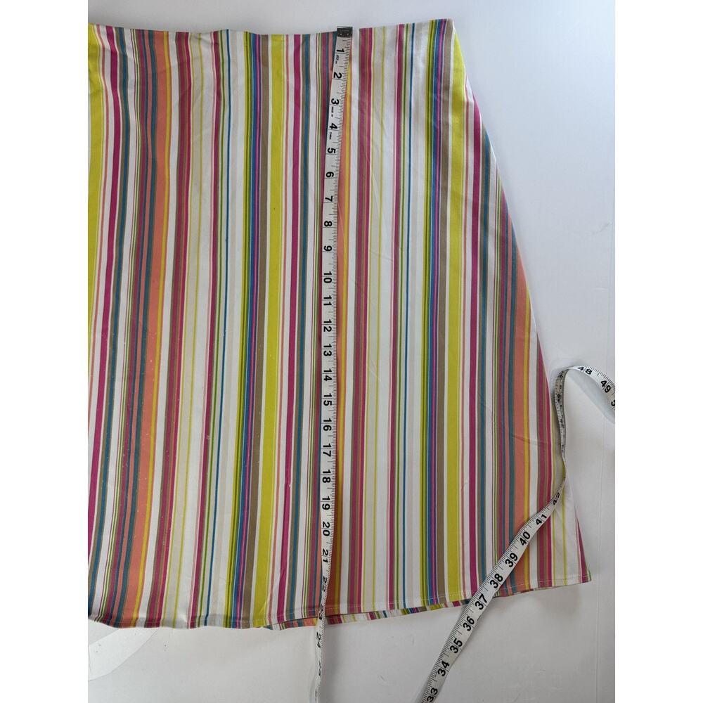 Vintage Y2K Lily Multicolor Stripe Skirt A-Line Candycore Preppy Coastal Size L - Picture 5 of 9